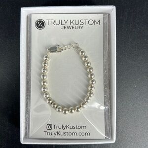 Silver Beaded Baby Bracelet